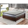 Conjunto Cama Box Molas Ensacadas Alpine Cinza Viúva 128x188x65