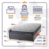 Conjunto Cama Box Molas Ensacadas Benton Cinza King 193x203x71