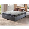 Conjunto Cama Box Molas Ensacadas Benton Cinza Queen 158x198x71