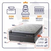 Conjunto Cama Box Molas Ensacadas Benton Cinza Queen 158x198x71