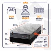 Conjunto Cama Box Molas Ensacadas Benton Cinza Solteiro 96x203x71