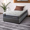 Conjunto Cama Box Molas Ensacadas Benton Cinza Solteiro 96x203x71