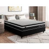 Conjunto Cama Box Molas Ensacadas Durham Preto Casal 138x188x60