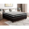Conjunto Cama Box Molas Ensacadas Durham Preto Casal 138x188x60