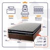 Conjunto Cama Box Molas Ensacadas Durham Preto King 193x203x60