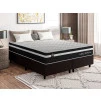 Conjunto Cama Box Molas Ensacadas Durham Preto Queen 158x198x60