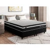 Conjunto Cama Box Molas Ensacadas Durham Preto Queen 158x198x60