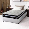 Conjunto Cama Box Molas Ensacadas Durham Preto Solteiro 96x203x60
