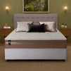 Conjunto Cama Box Molas Ensacadas Georgia Bege Casal 138x188x60