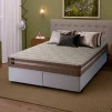 Conjunto Cama Box Molas Ensacadas Georgia Bege King 193x203x60