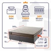 Conjunto Cama Box Molas Ensacadas Georgia Bege King 193x203x60
