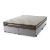 Conjunto Cama Box Molas Ensacadas Georgia Bege King 193x203x60