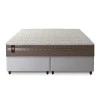 Conjunto Cama Box Molas Ensacadas Georgia Bege King 193x203x60