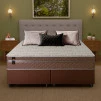 Conjunto Cama Box Molas Ensacadas Georgia Bege Queen 158x198x60