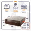 Conjunto Cama Box Molas Ensacadas Georgia Bege Queen 158x198x60