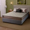 Conjunto Cama Box Molas Ensacadas Georgia Bege Queen 158x198x60