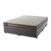 Conjunto Cama Box Molas Ensacadas Georgia Bege Queen 158x198x60