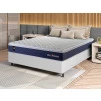 Conjunto Cama Box Molas Ensacadas Lagras Azul Casal 138x188x66