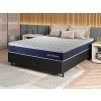 Conjunto Cama Box Molas Ensacadas Lagras Azul Casal 138x188x66