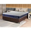 Conjunto Cama Box Molas Ensacadas Lagras Azul Queen 158x198x66