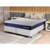 Conjunto Cama Box Molas Ensacadas Lagras Azul Queen 158x198x66