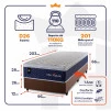 Conjunto Cama Box Molas Ensacadas Lagras Azul Solteiro 96x203x66