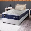 Conjunto Cama Box Molas Ensacadas Lagras Azul Solteiro 96x203x66