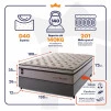 Conjunto Cama Box Molas Ensacadas Liverpool Bege Casal 138x188x73