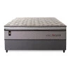 Conjunto Cama Box Molas Ensacadas Liverpool Bege Casal 138x188x73