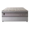Conjunto Cama Box Molas Ensacadas Liverpool Bege Casal 138x188x73