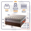 Conjunto Cama Box Molas Ensacadas Liverpool Bege King 193x203x73