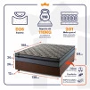 Conjunto Cama Box Molas Ensacadas Montreal Cinza Casal 138x188x64