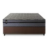 Conjunto Cama Box Molas Ensacadas Montreal Cinza Casal 138x188x64