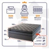 Conjunto Cama Box Molas Ensacadas Montreal Cinza Casal 138x188x64