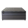 Conjunto Cama Box Molas Ensacadas Montreal Cinza Casal 138x188x64