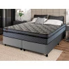 Conjunto Cama Box Molas Ensacadas Montreal Cinza Queen 158x198x64