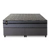 Conjunto Cama Box Molas Ensacadas Montreal Cinza Queen 158x198x64