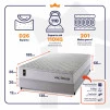 Conjunto Cama Box Molas Ensacadas New Moon Branco Casal 138x188x66
