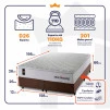 Conjunto Cama Box Molas Ensacadas New Moon Branco Queen 158x198x66