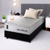Conjunto Cama Box Molas Ensacadas New Moon Branco Solteiro 88x188x66
