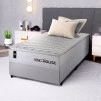 Conjunto Cama Box Molas Ensacadas New Moon Branco Solteiro 96x203x66