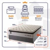 Conjunto Cama Box Molas Ensacadas New York Branco Casal 138x188x73