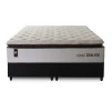 Conjunto Cama Box Molas Ensacadas New York Branco King 193x203x73