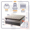 Conjunto Cama Box Molas Ensacadas New York Branco King 193x203x73