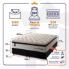 Conjunto Cama Box Molas Ensacadas New York Branco King 193x203x73