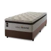 Conjunto Cama Box Molas Ensacadas New York Branco Solteiro 96x203x73
