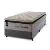 Conjunto Cama Box Molas Ensacadas New York Branco Solteiro 96x203x73