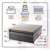 Conjunto Cama Box Molas Ensacadas Preston Cinza King 193x203x71