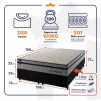 Conjunto Cama Box Molas Ensacadas Preston Cinza Queen 158x198x71