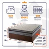 Conjunto Cama Box Molas Ensacadas Preston Cinza Queen 158x198x71